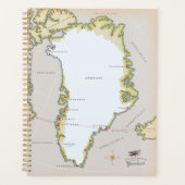 Illustrierte Grönlandkarte Planer (Vorderseite)