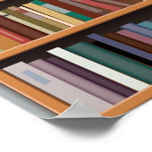 Illustrierte große virtuelle Bibliothek Poster (Ecke)