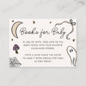Illustrierte Halloween Baby Shower Books Begleitkarte (Vorderseite)