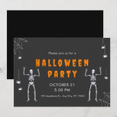 Illustrierte Halloween-Einladung von Black Orange Einladung (Vorne/Hinten)