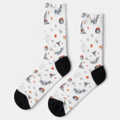 Illustrierte Halloween-Fans Socken (Linkes Detail)
