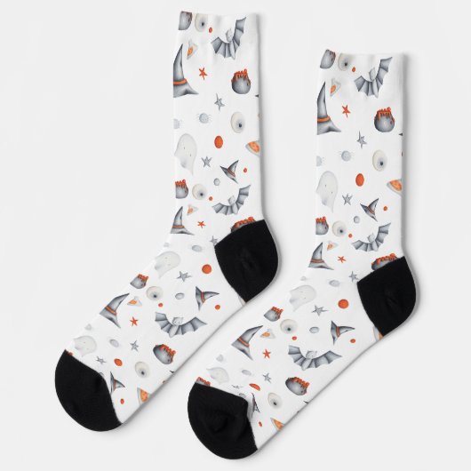Illustrierte Halloween-Fans Socken (Linkes Detail)