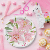 Illustrierte Hand-Rosa-Preissenkung der Orientalis Pappteller (Party)