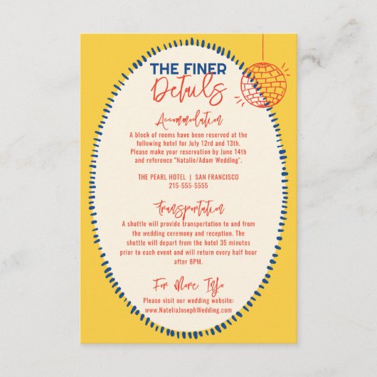 Illustrierte handgeschriebene Details zu Quirky Fu Begleitkarte (Vorderseite)