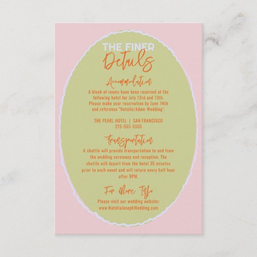 Illustrierte handgeschriebene Details zu Quirky Fu Begleitkarte (Vorderseite)