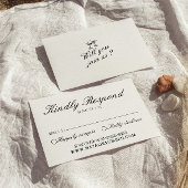 Illustrierte handgeschriebene, einzigartige modern RSVP karte