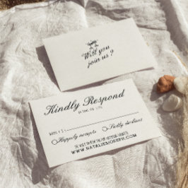 Illustrierte handgeschriebene, einzigartige modern RSVP karte