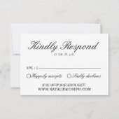 Illustrierte handgeschriebene, einzigartige modern RSVP karte (Vorderseite)