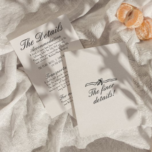 Illustrierte Handschrift Gezeichnet Hochzeitsdetai Begleitkarte