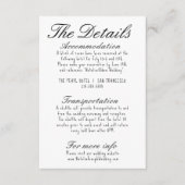 Illustrierte Handschrift Gezeichnet Hochzeitsdetai Begleitkarte (Vorderseite)