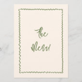 Illustrierte Handschrift Gezeichnet Quirky Wedding Menükarte (Rückseite)