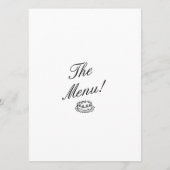 Illustrierte Handschrift Gezeichnet Quirky Wedding Menükarte (Rückseite)