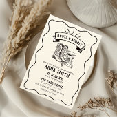 Illustrierte Handstiefel und Niedliches Brautparty Einladung