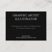 Illustrierte Herz-Künstler-Karte Visitenkarte (Rückseite)