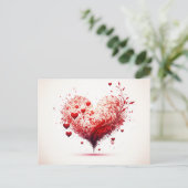 Illustrierte Herzkarte Postkarte (Stehend Vorderseite)