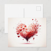 Illustrierte Herzkarte Postkarte (Vorne/Hinten)