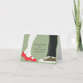 Illustrierte Hochzeit mit Girly Shoes & Sneakers ( Dankeskarte (Vorderseite)