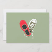 Illustrierte Hochzeit mit Girly Shoes & Sneakers ( Einladung (Rückseite)