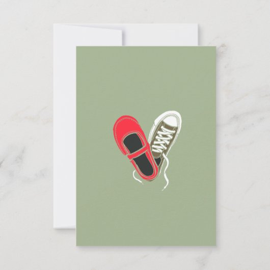 Illustrierte Hochzeit mit Girly Shoes & Sneakers ( RSVP Karte (Rückseite)