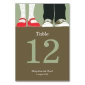 Illustrierte Hochzeit mit Girly Shoes & Sneakers ( Tischnummer (Rückseite)