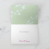 Illustrierte Hochzeit von Flora & Butterfly Dankeskarte (Innenseite)