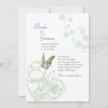 Illustrierte Hochzeit von Flora & Butterfly