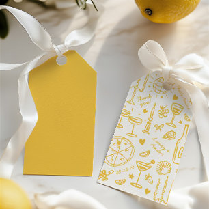 Illustrierte Hochzeit von Hand Gezeichnet Begrüßun Geschenkanhänger