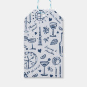 Illustrierte Hochzeit von Hand Gezeichnet Vielen D Geschenkanhänger (Vorderseite)