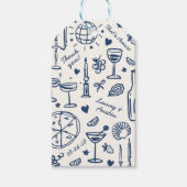 Illustrierte Hochzeit von Hand Gezeichnet Vielen D Geschenkanhänger (Vorderseite)