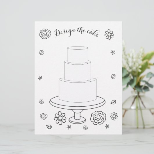 Illustrierte Hochzeitsaktivität - Farbseite (Stehend Vorderseite)