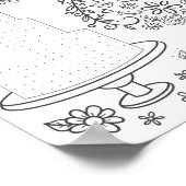 Illustrierte Hochzeitsfarbseite Poster (Ecke)