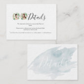 Illustrierte Hochzeitskarte Begleitkarte (Vorne/Hinten)