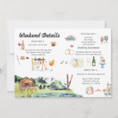 Illustrierte Hochzeitskarte Einladung (Vorderseite)