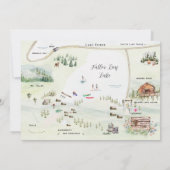 Illustrierte Hochzeitskarte Einladung (Rückseite)