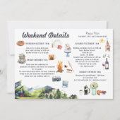 Illustrierte Hochzeitskarte Einladung (Vorderseite)