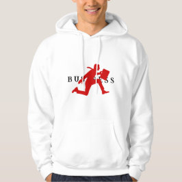 Illustrierte Hoodie aus Weiß und Rot