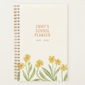 Illustrierte Hübsche gelbe Wildblumen Planer (Vorderseite)