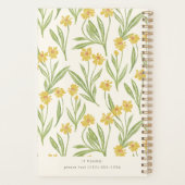 Illustrierte Hübsche gelbe Wildblumen Planer (Rückseite)