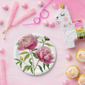 Illustrierte, Hübsche Rosa-Erdnüsse Preis senken Pappteller (Party)