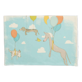 Illustrierte Hunde Schlafzimmerdekoration für Kind Kissenbezug