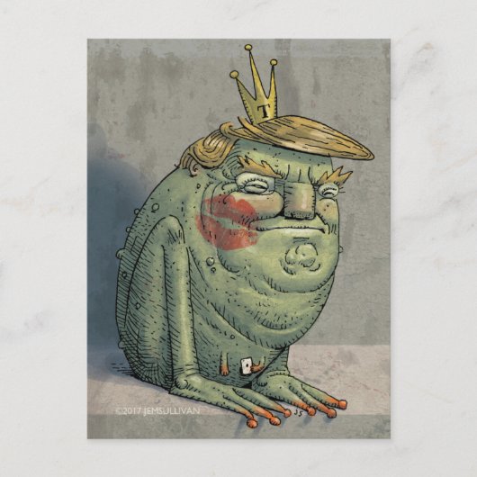 Illustrierte IdesOfTrump-Postkarte, von Jem Sulliv Postkarte (Vorderseite)