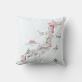 Illustrierte Japan-Karte Kissen (Vorderseite)