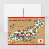 Illustrierte Japan Postkarte (Vorne/Hinten)