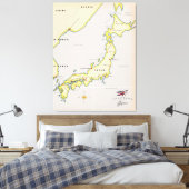 Illustrierte japanische Landkarte Leinwanddruck (Insitu (Schlafzimmer))