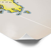 Illustrierte japanische Landkarte Poster (Ecke)