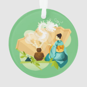 Illustrierte japanische Teezeremonie, Drache Ornament