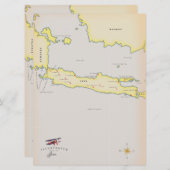 Illustrierte Java-Karte. (Vorne/Hinten)