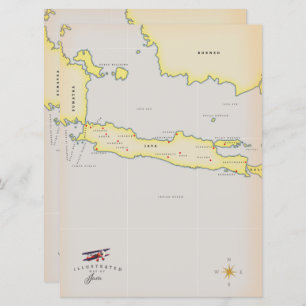 Illustrierte Java-Karte.