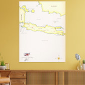 Illustrierte Java-Karte. Leinwanddruck (Insitu (Wohnzimmer))