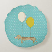 Illustrierte Karikatur-Dekoration für Kinder Rundes Kissen (Rückseite)